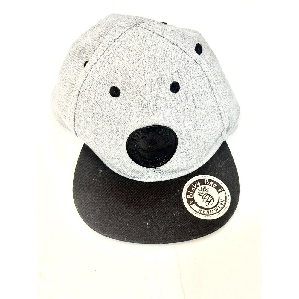 Binky Bro Infant Snapback Hat Gray Black Pineapple Logo Baby Cap